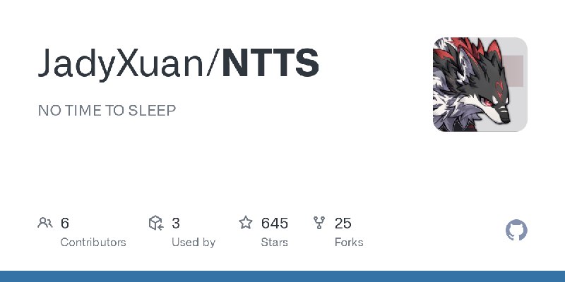 GitHub - JadyXuan/NTTS: NO TIME TO SLEEP