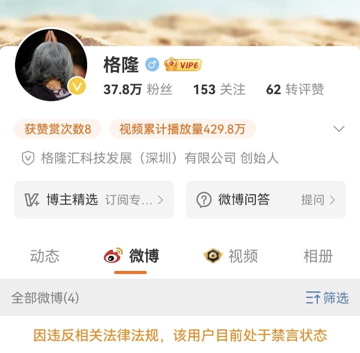 #新闻 #AI #人物 #格隆 #审查 #404系列