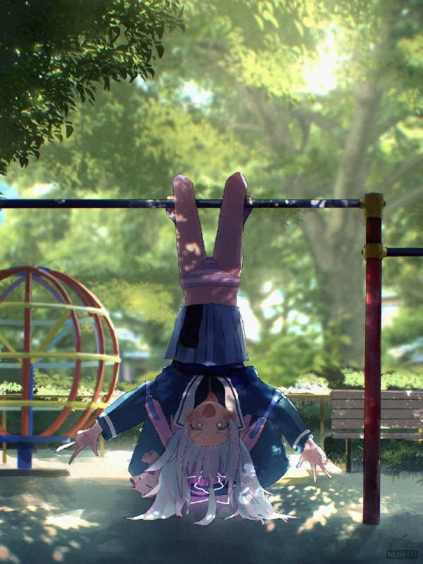 #日常 #AI绘画 #PS基于AI绘画和PS的较为成功的成品（左边是原作，右边是修改版，大头赛高，我不管原作： 